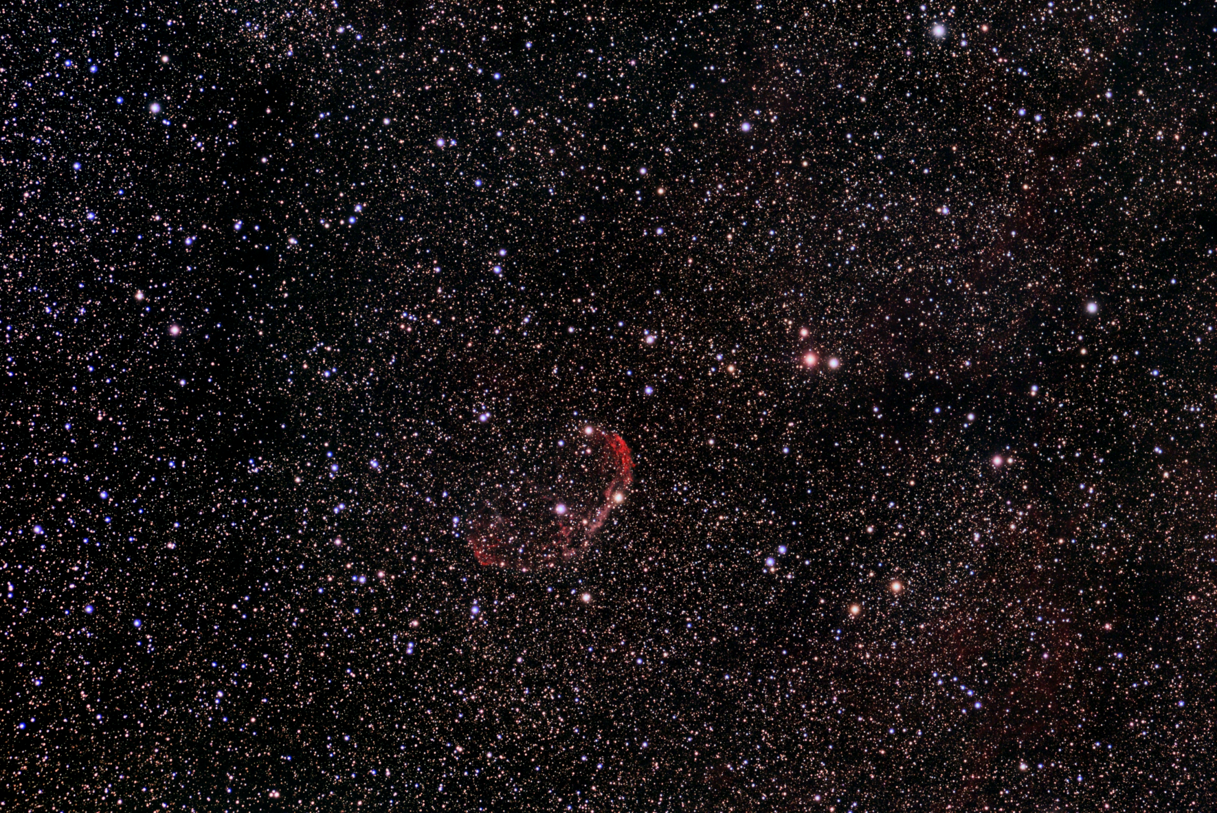 Crescent Nebula, Unfiltered